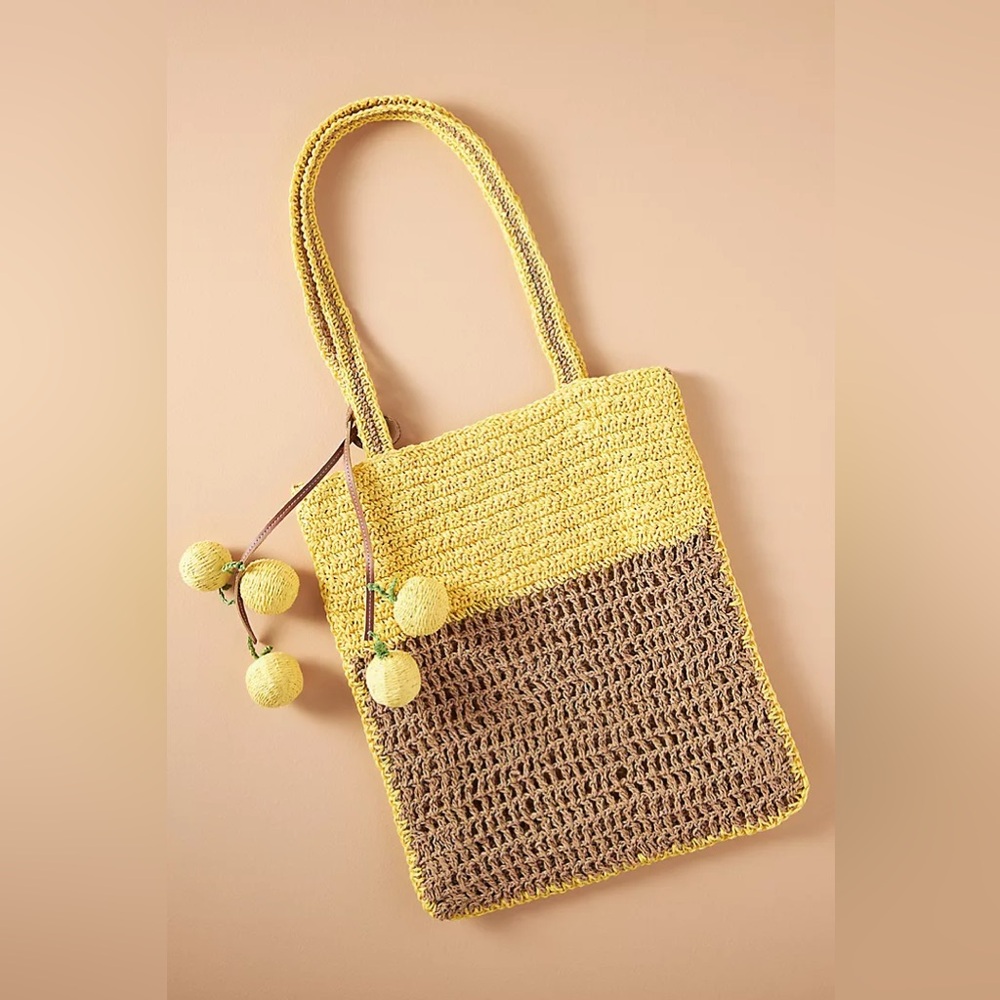 Anthropologie Raffia Icon Tote - Picture 3 of 5